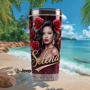 Selena Quintanilla Queen of Tejano Red Rose Portrait Vintage Gifts for Women Stainless Steel Insulated Tumbler