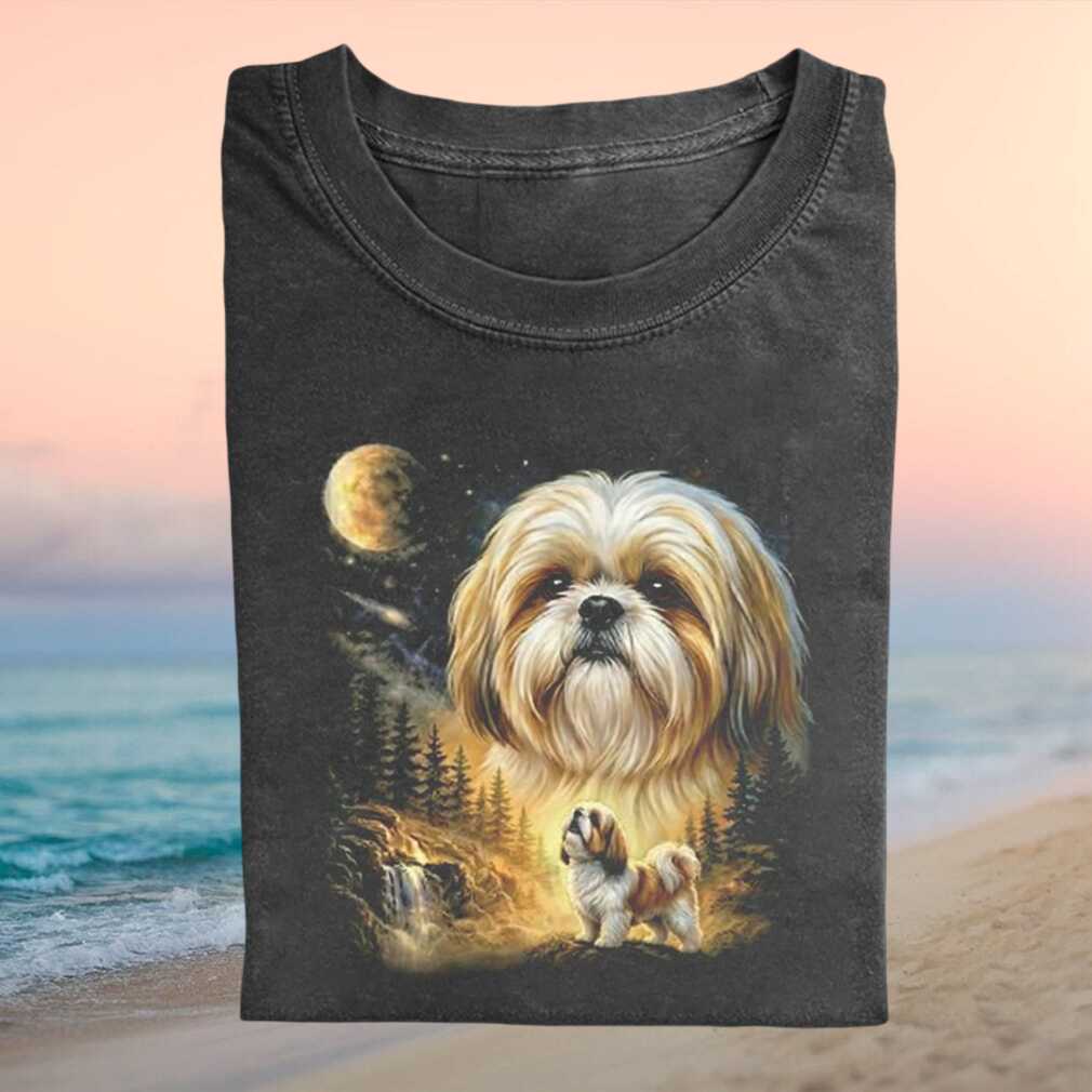Shih Tzu Moon Forest Wolf Style Wilderness T Shirt Shih Tzu Moon Forest Wolf Style Wilderness T Shirt