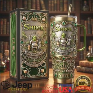 Shrek 25th Anniversary Dreamworks Movie Retro 2026 Fan Gift Stainless Steel Insulated Tumbler