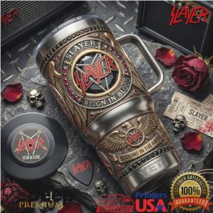 Slayer Reign In Blood Seasons In The Abyss 1990 Retro 20oz Stainless Steel Insulated Tumbler