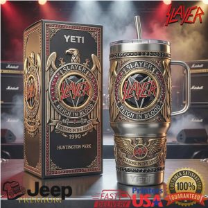 Slayer Reign In Blood Tour 1990 Vintage Metal Style Fans Stainless Steel Insulated Tumbler