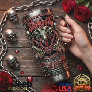 Slipknot Prepare For Hell 1999 Vintage Retro 40oz Heavy Metal Gifts For Fans Stainless Steel Insulated Tumbler