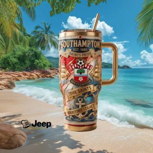 Southampton FC The Saints Maritime Legacy Est 1885 Retro Fan Gift Stainless Steel Insulated Tumbler