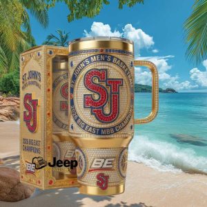 St. John's Men's Basketball 2026 Big East MBB Champions Gold Edition Stainless Steel Insulated Tumbler