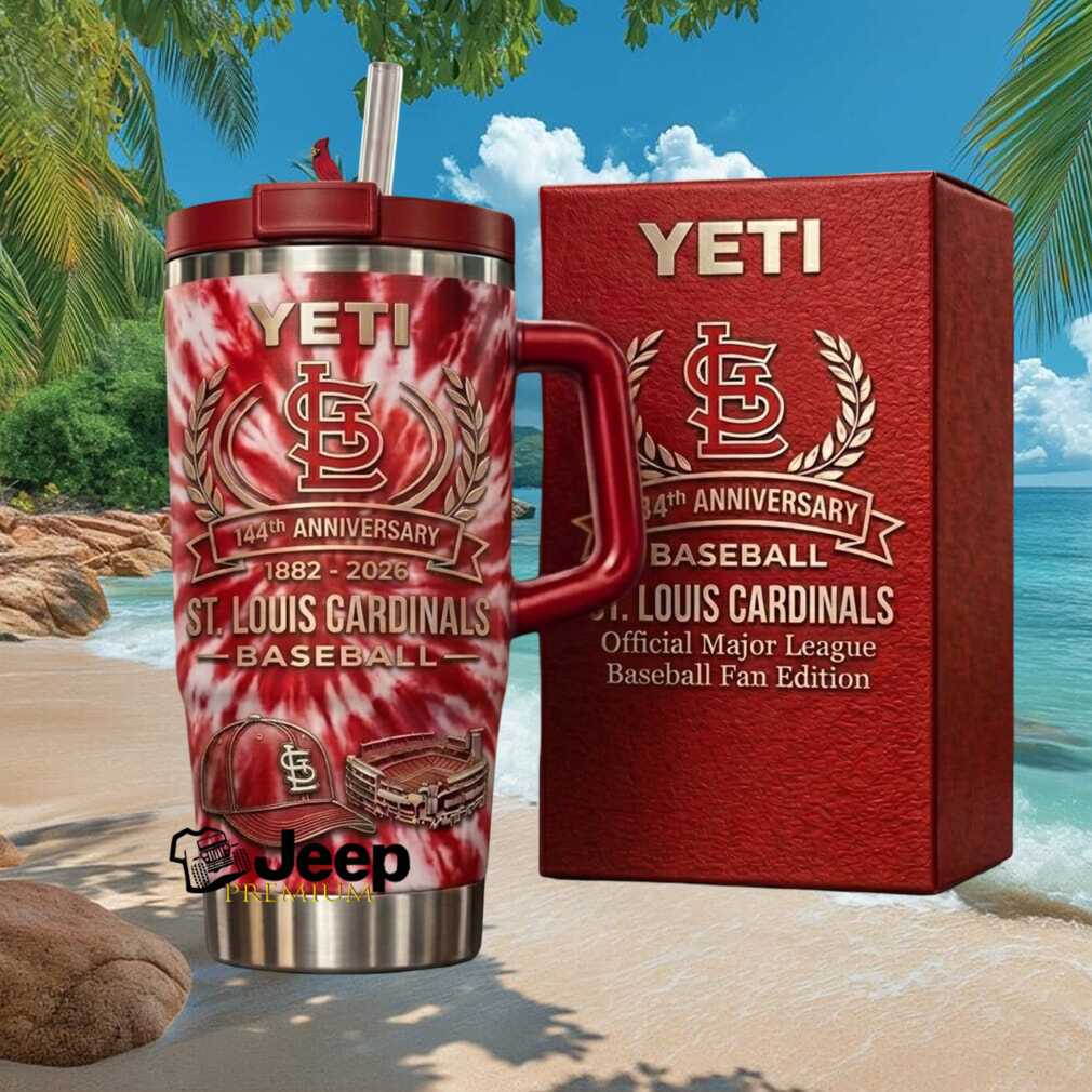 St. Louis Cardinals Baseball 144th Anniversary 1882 2026 Vintage Red Tie Dye 40oz Stainless Steel Insulated Tumbler St. Louis Cardinals Baseball 144th Anniversary 1882 2026 Vintage Red Tie Dye 40oz Stainless Steel Insulated Tumbler