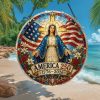 Virgin Mary and Child America 250th Anniversary Catholic Patriotic DeOrnament Virgin Mary and Child America 250th Anniversary Catholic Patriotic DeOrnament