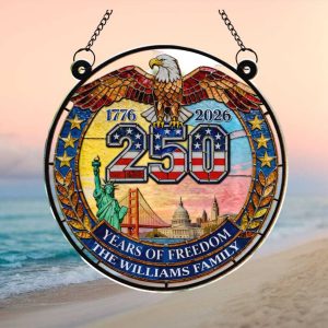 Stained Style 250 Years of Freedom Ornament