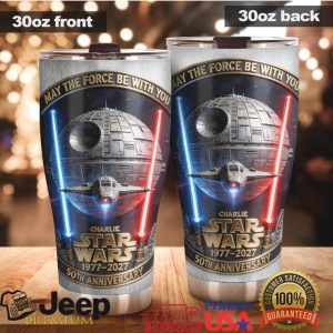 Star Wars Death Star 50th Anniversary Galactic Empire 1977 2027 Stainless Steel Insulated Tumbler
