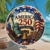 Personalized Wilson Family America 250 Years Patriotic Wreath Ornament Personalized Wilson Family America 250 Years Patriotic Wreath Ornament