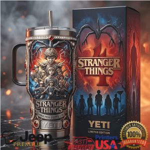Stranger Things 4 Friends Don't Lie 2026 Vintage 40oz Gifts for Sci Fi Fans Stainless Steel Insulated Tumbler