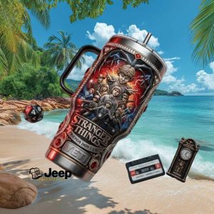 Stranger Things Friends Don't Lie 80s Retro Horror TV Series Fan Gift Stainless Steel Insulated Tumbler