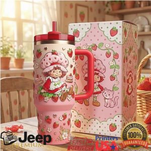 Strawberry Shortcake Berry Sweet 1980s Vintage Retro 40oz Gifts For Women Girls Stainless Steel Insulated Tumbler