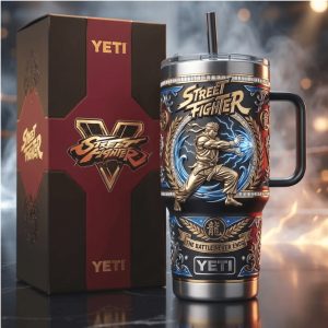Street Fighter Ryu Capcom Video Game Retro 20oz Gifts for Fans Stainless Steel Insulated Tumbler