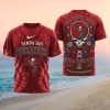 Tampa Bay Buccaneers Football Skull Helmet Red 3D Graphic T Shirt Tampa Bay Buccaneers Football Skull Helmet Red 3D Graphic T Shirt