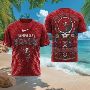 Tampa Bay Buccaneers Grateful Dead Steal Your Face Tie Dye T Shirt