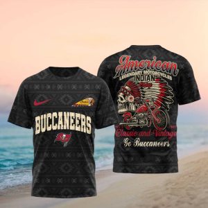 Tampa Bay Buccaneers Indian Motorcycle Classic Vintage T Shirt