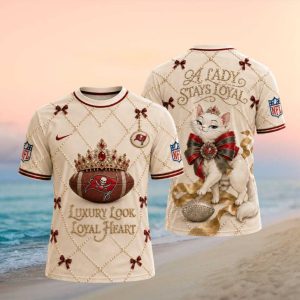 Tampa Bay Buccaneers Luxury Pearl Cat Loyal Lady T Shirt