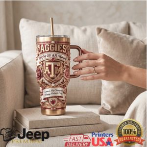 Texas A&M Aggies Mom Mother's Day 2026 Vintage 40oz Gifts for Fans Stainless Steel Insulated Tumbler
