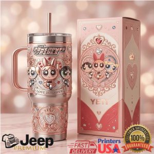 The Powerpuff Girls Love Is Power Retro Vintage 20oz Pink Gift Stainless Steel Insulated Tumbler
