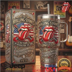 The Rolling Stones 60 Years of Satisfaction Tour 2024 Vintage Gifts for Fans Stainless Steel Insulated Tumbler
