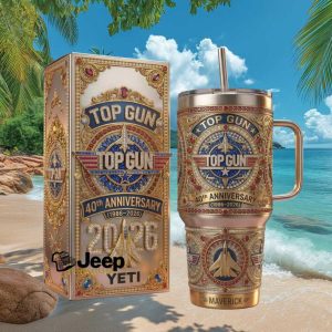 Top Gun 40th Anniversary 1986 2026 Maverick Flight Crew Luxury Fan Gift Stainless Steel Insulated Tumbler