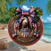 Artistic Stained Glass Flying Eagle Personalized Family Ornament Artistic Stained Glass Flying Eagle Personalized Family Ornament