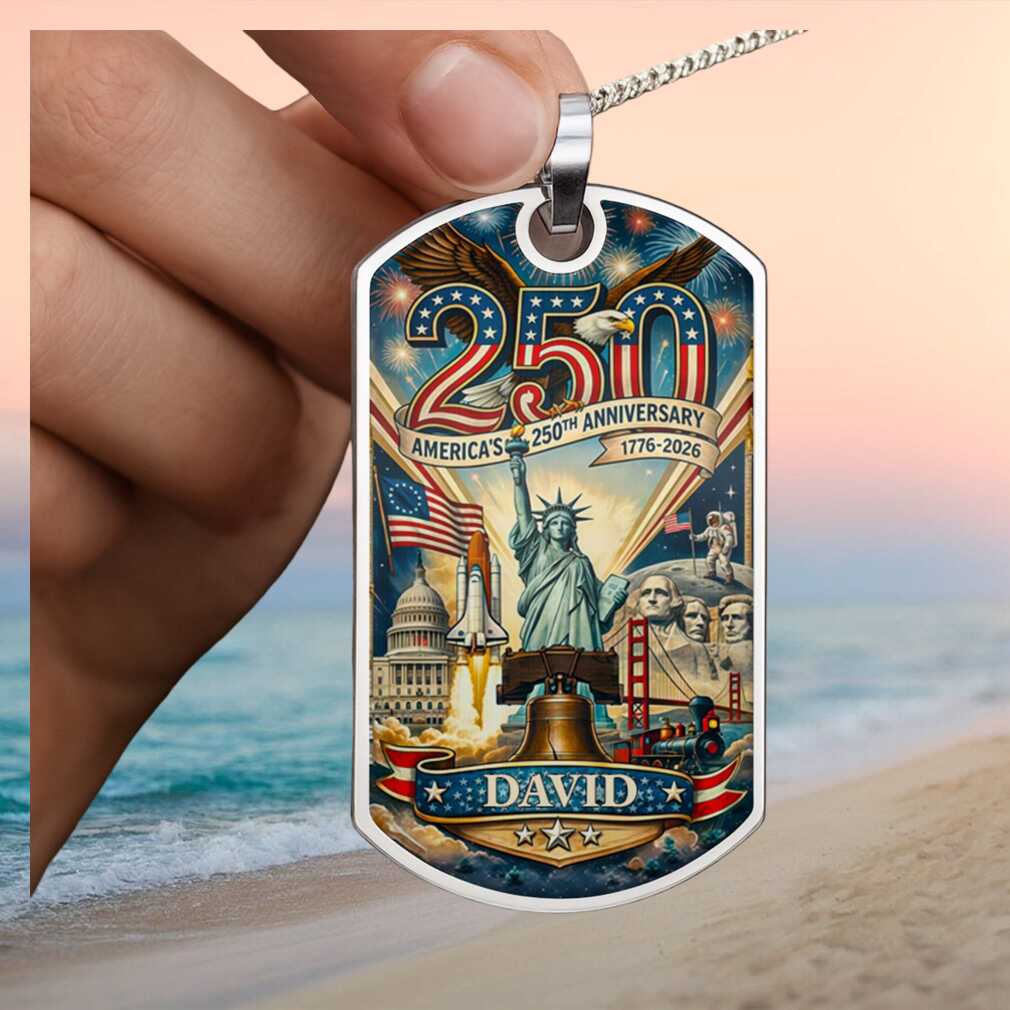 USA 250th Anniversary Custom Name Dog Ornament Patriotic Landmark Collage 1776 2026 Keepsake USA 250th Anniversary Custom Name Dog Ornament Patriotic Landmark Collage 1776 2026 Keepsake
