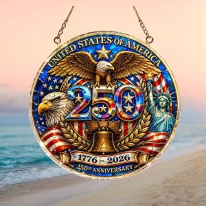 United States 250th Anniversary Majestic Eagle & Liberty Bell Commemorative Ornament
