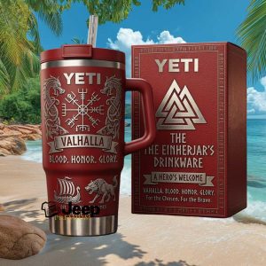 Valhalla The Einherjar Norse Sagas Viking Blood Honor Glory Heroic Gift Stainless Steel Insulated Tumbler