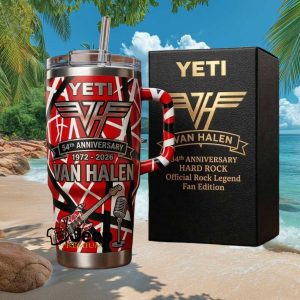 Van Halen 54th Anniversary 1972 2026 Hard Rock Legend Fan Gift Stainless Steel Insulated Tumbler