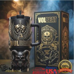 Volbeat Anchor and Skull Vintage Rock Band Tour Retro 20oz Fan Stainless Steel Insulated Tumbler