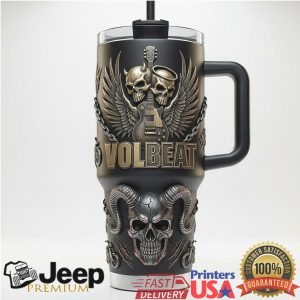 Volbeat Anchor and Skull Vintage Rock Band Tour Retro 20oz Fan Stainless Steel Insulated Tumbler