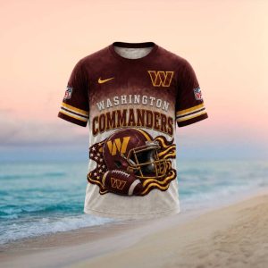 Washington Commanders American Flag Helmet Football T Shirt