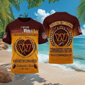Washington Commanders Nation Burgundy White Gold Fan T Shirt Washington Commanders Nation Burgundy White Gold Fan T Shirt