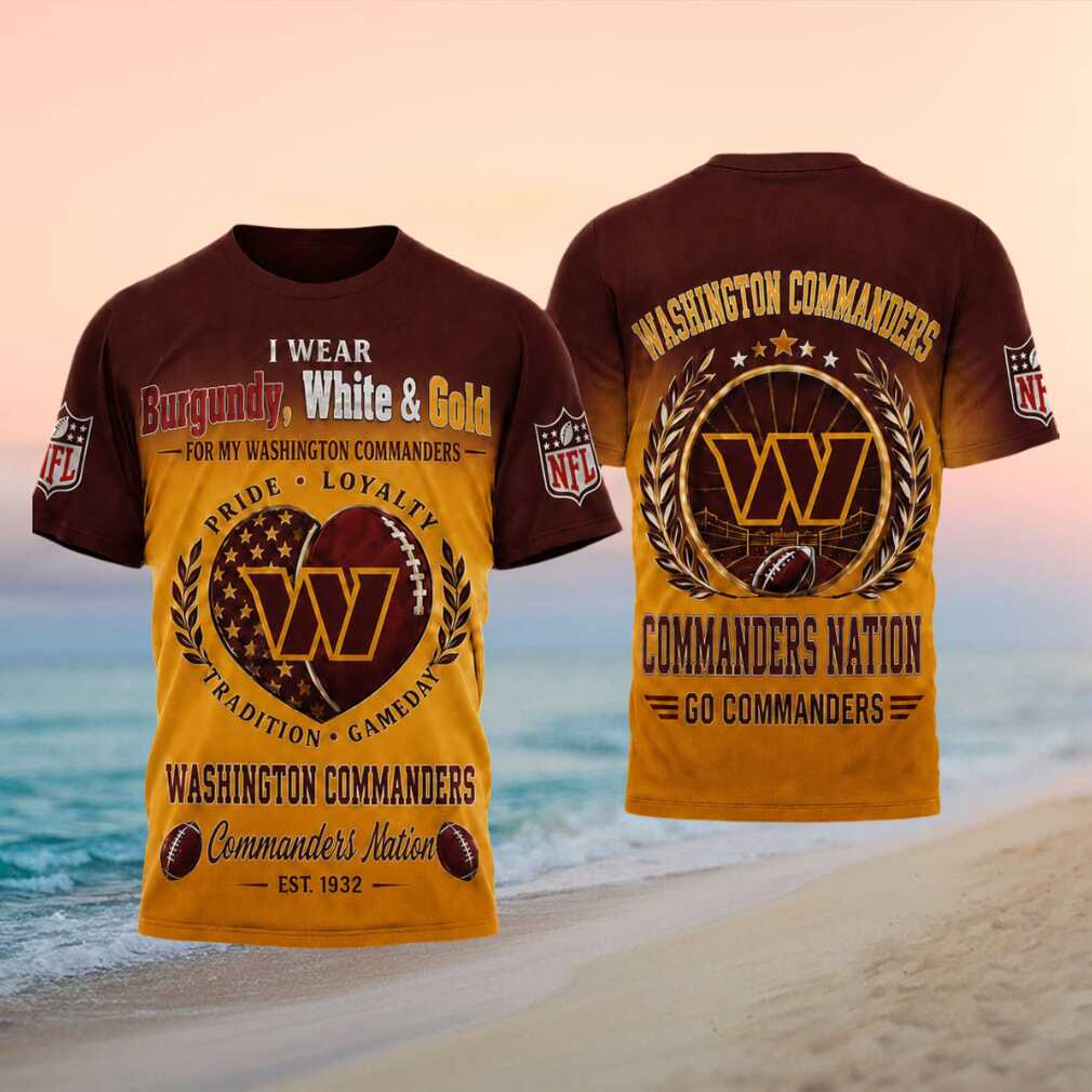 Washington Commanders Nation Burgundy White Gold Fan T Shirt Washington Commanders Nation Burgundy White Gold Fan T Shirt