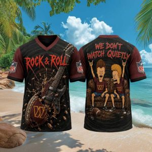 Washington Commanders Rock and Roll Cartoon Fan T Shirt Washington Commanders Rock and Roll Cartoon Fan T Shirt
