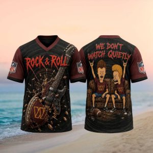 Washington Commanders Rock and Roll Cartoon Fan T Shirt