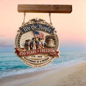 We The People 250 Years of Freedom Custom Patriot Ornament Luke Stansbury North Carolina 1776 2026 DeOrnament