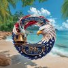 USA 250 Years Custom Name Charlie Patriotic Bald Eagle Keychain DeOrnament USA 250 Years Custom Name Charlie Patriotic Bald Eagle Keychain DeOrnament