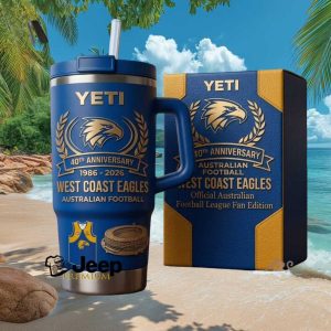 West Coast Eagles 40th Anniversary 1986 2026 Official AFL Fan Stainless Steel Insulated Tumbler