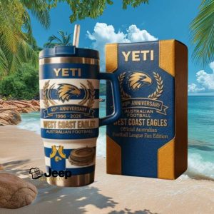 West Coast Eagles Australian Football 40th Anniversary 1986 2026 Retro Fan Gift Stainless Steel Insulated Tumbler
