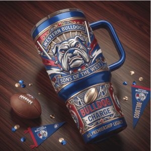 Western Bulldogs AFL Footy Sons of the West 20oz Fan Gifts Stainless Steel Insulated Tumbler