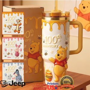 Winnie the Pooh 100th Anniversary Hundred Acre Wood Honey Retro Stainless Steel Insulated Tumbler