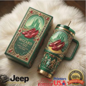Wizard of Oz Emerald City Ruby Slippers Retro 20oz Movie Gift Stainless Steel Insulated Tumbler