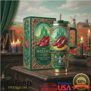 Wizard of Oz Emerald City Ruby Slippers Retro 20oz Movie Gift Stainless Steel Insulated Tumbler