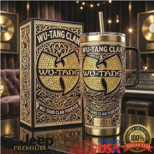 Wu Tang Clan Forever 36 Chambers Hip Hop Gold Style Fans Stainless Steel Insulated Tumbler