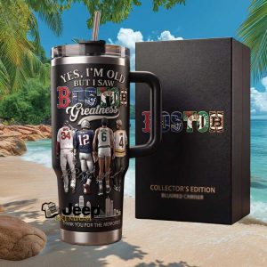 Yes I’m Old But I Saw Boston Greatness Sports Legends Retro Stainless Steel Insulated Tumbler