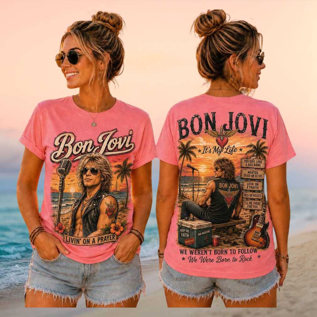 Bon Jovi Livin on a Prayer Tour Vintage Style Rock Music Men Women